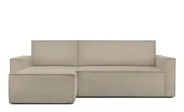 KONSIMO Ecksofa Napi Schmale Armlehnen 246 cm Beige