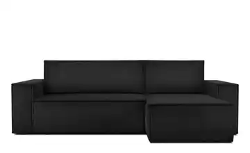 KONSIMO Ecksofa Napi Breite Armlehnen 262 cm Schwarz