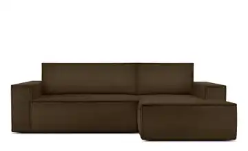 KONSIMO Ecksofa Napi Dunkelbraun rechts