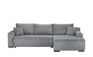 Ecksofa Nelly Dunkelgrau rechts Cordstoff