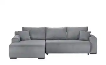 Ecksofa Nelly Dunkelgrau links Cordstoff