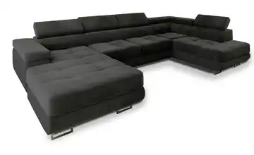 MASSENO Wohnlandschaft Casone Schwarz rechts