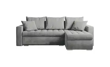 Ecksofa mit Schlaffunktion Luis Hellgrau rechts