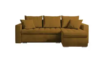 Ecksofa mit Schlaffunktion Luis Gelb rechts