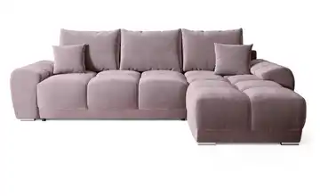 Ecksofa mit Schlaffunktion Nubes Rosa rechts