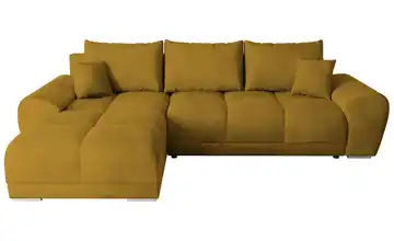 Ecksofa mit Schlaffunktion Nubes Senfgelb links