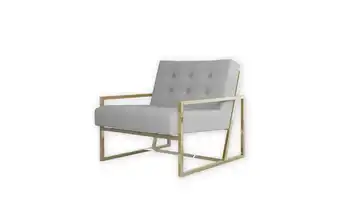 Sessel Vincent  Grau Goldfarben