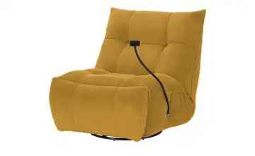 Sessel Malia Senfgelb Manuelle Relaxfunktion Webstoff