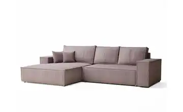Ecksofa links Lila/Violett