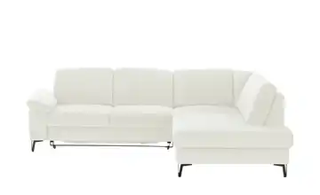Ecksofa Coco Creme Flachgewebe rechts