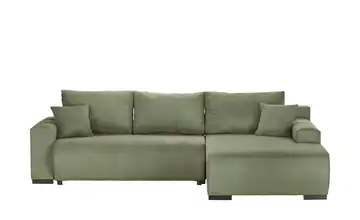 Ecksofa Nelly Olivgrün rechts Cordstoff