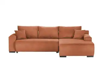 Ecksofa Nelly Terracotta rechts Cordstoff