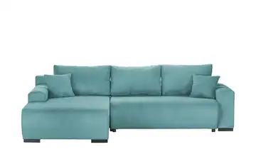 Ecksofa Nelly Petrol links Cordstoff