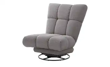 bobb Dreh-Schaukelsessel Chessie Cordstoff Steingrau