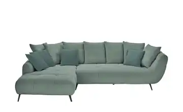 bobb Ecksofa Bellani III Webstoff links Grün