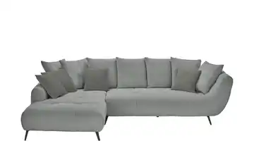 bobb Ecksofa Bellani III Webstoff links Anthrazit