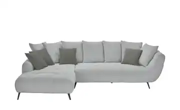 bobb Ecksofa Bellani III Webstoff links Grau