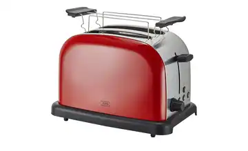 KHG Toaster rot TO-1005 (RS) Rot / edelstahlfarben / Schwarz
