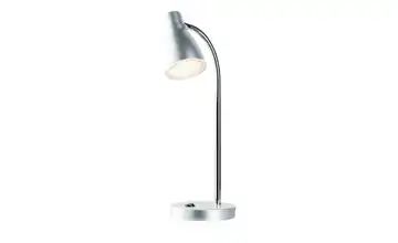 KHG LED-Tischleuchte silber mit flexiblem Arm