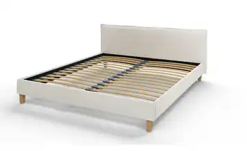 S-STYLE Polsterbett Gabriella 180x200 cm Weiß 197 cm