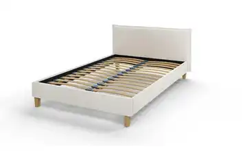 S-STYLE Polsterbett Gabriella 140x200 cm Weiß 157 cm