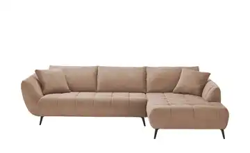 Ecksofa Carly Webstoff Braun rechts