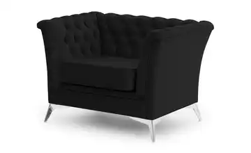 Sessel verchromt Schwarz