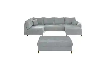 Wohnlandschaft mit Hocker