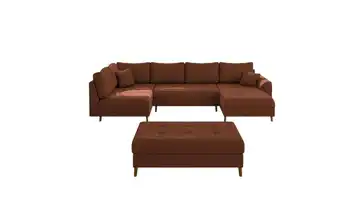 Wohnlandschaft mit Hocker