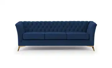 Einzelsofa Goldfarben Marineblau