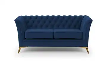 Einzelsofa Goldfarben Marineblau