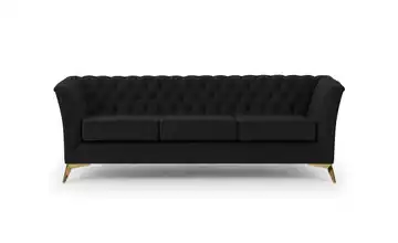 Einzelsofa Wilhelm Goldfarben Schwarz