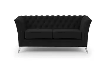 Einzelsofa verchromt Schwarz