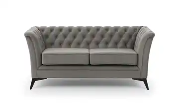 Einzelsofa Wilhelm Schwarz Grau