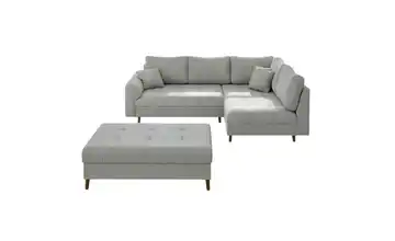 S-STYLE Ecksofa mit Hocker Maya Grau rechts