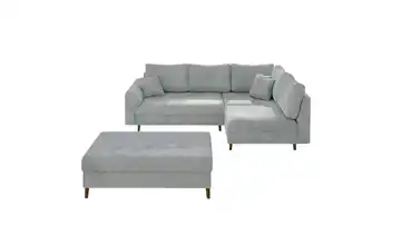 S-STYLE Ecksofa mit Hocker Trygve Grau rechts