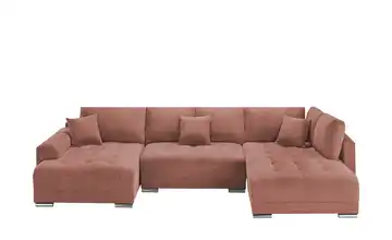 Wohnlandschaft Lemmon Mikrofaser Rot links