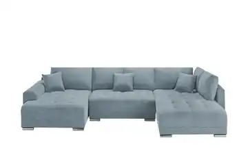 Wohnlandschaft Lemmon Mikrofaser Grau links