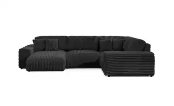 Wohnlandschaft XXL Dunkelgrau links