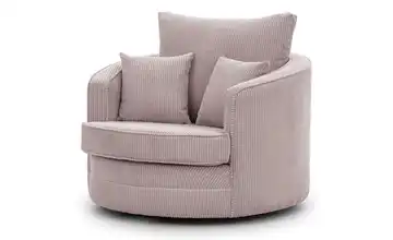 Drehsessel Cordstoff Hellrosa