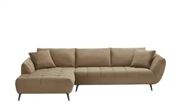 Ecksofa Carly Webstoff Braun links