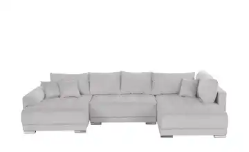 Wohnlandschaft Lemmon Cordstoff Hellgrau links