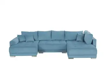 Wohnlandschaft Lemmon Cordstoff Petrol links