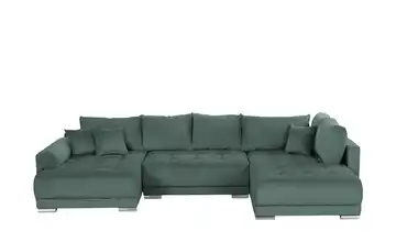 Wohnlandschaft Lemmon Cordstoff Olivgrün links