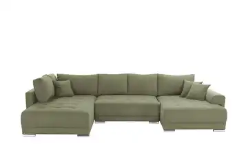 Wohnlandschaft Lemmon Flachgewebe Olivgrün rechts
