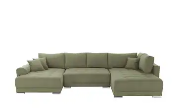 Wohnlandschaft Lemmon Flachgewebe Olivgrün links