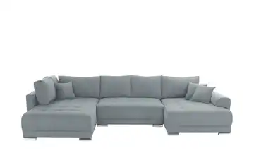 Wohnlandschaft Lemmon Flachgewebe Grau rechts