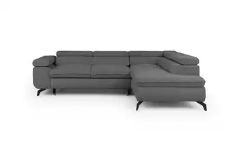 S-STYLE Ecksofa Bonnie Chenille rechts Grau