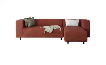 S-STYLE Ecksofa Oskar rechts Terracotta