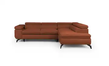 S-STYLE Ecksofa Bonnie Chenille rechts Terracotta